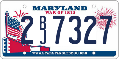 MD license plate 2BJ7327