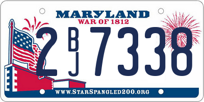 MD license plate 2BJ7338