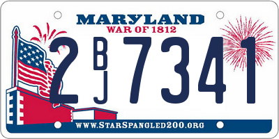 MD license plate 2BJ7341