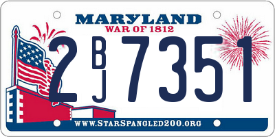 MD license plate 2BJ7351
