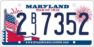 MD license plate 2BJ7352