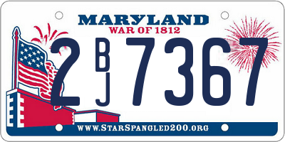 MD license plate 2BJ7367