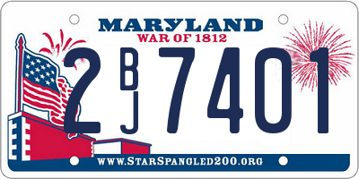 MD license plate 2BJ7401