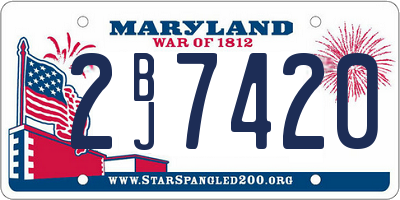 MD license plate 2BJ7420