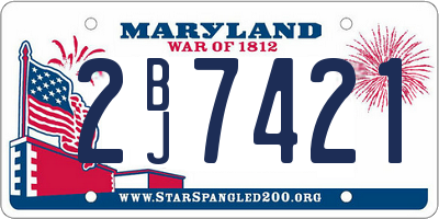MD license plate 2BJ7421
