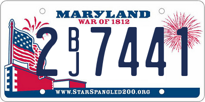 MD license plate 2BJ7441