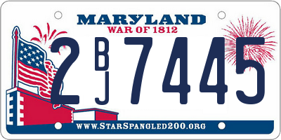 MD license plate 2BJ7445