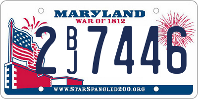 MD license plate 2BJ7446