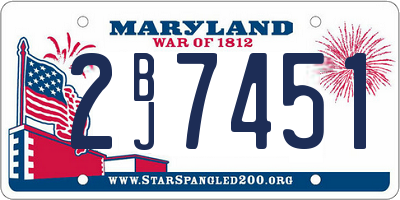 MD license plate 2BJ7451