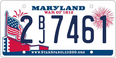 MD license plate 2BJ7461