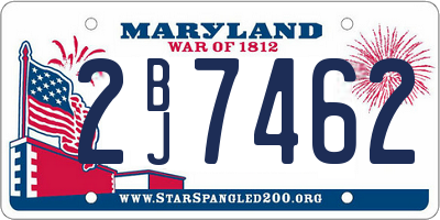 MD license plate 2BJ7462