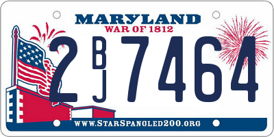 MD license plate 2BJ7464