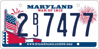 MD license plate 2BJ7477