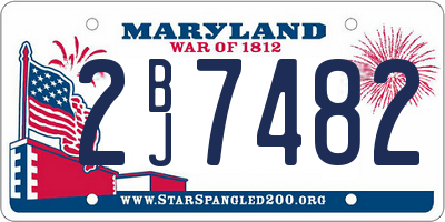 MD license plate 2BJ7482