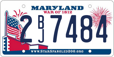 MD license plate 2BJ7484