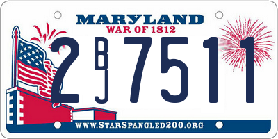 MD license plate 2BJ7511