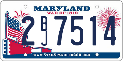 MD license plate 2BJ7514
