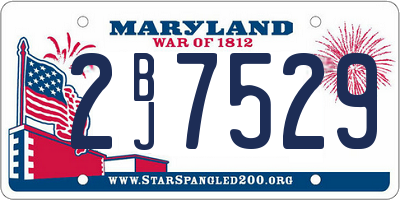 MD license plate 2BJ7529