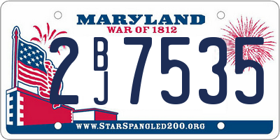 MD license plate 2BJ7535