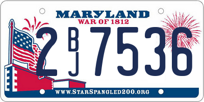MD license plate 2BJ7536