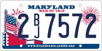 MD license plate 2BJ7572