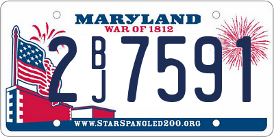 MD license plate 2BJ7591