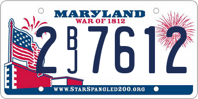 MD license plate 2BJ7612