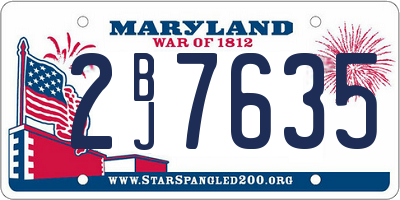 MD license plate 2BJ7635