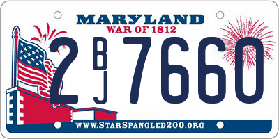 MD license plate 2BJ7660