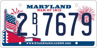 MD license plate 2BJ7679
