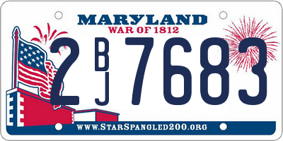 MD license plate 2BJ7683