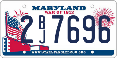 MD license plate 2BJ7696