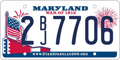 MD license plate 2BJ7706