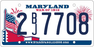 MD license plate 2BJ7708