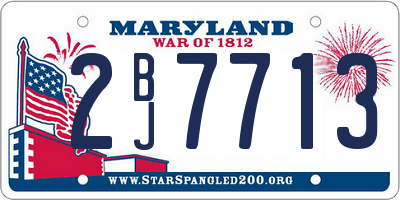 MD license plate 2BJ7713