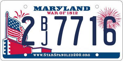 MD license plate 2BJ7716