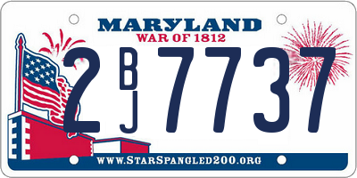 MD license plate 2BJ7737