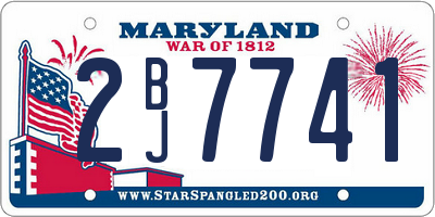 MD license plate 2BJ7741