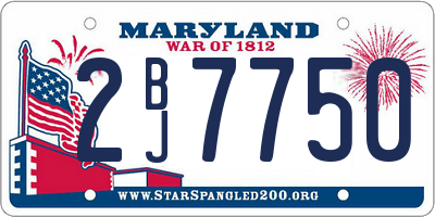 MD license plate 2BJ7750
