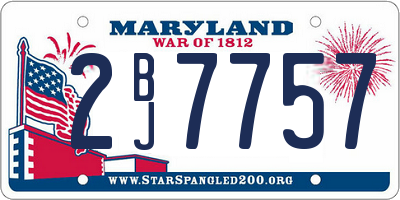 MD license plate 2BJ7757