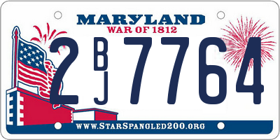 MD license plate 2BJ7764