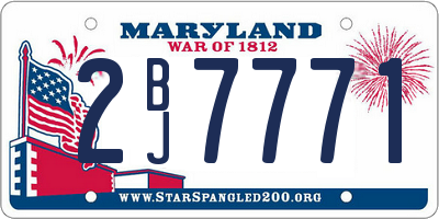MD license plate 2BJ7771