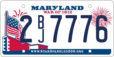 MD license plate 2BJ7776