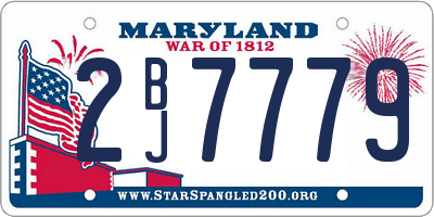 MD license plate 2BJ7779