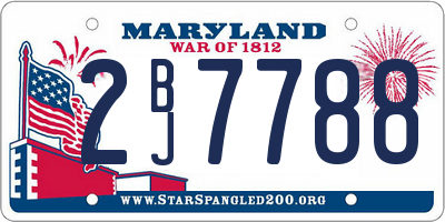 MD license plate 2BJ7788