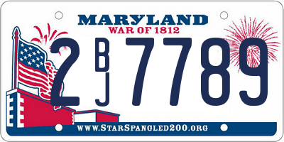 MD license plate 2BJ7789