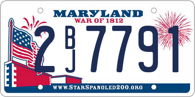 MD license plate 2BJ7791