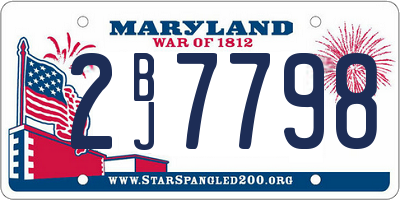 MD license plate 2BJ7798