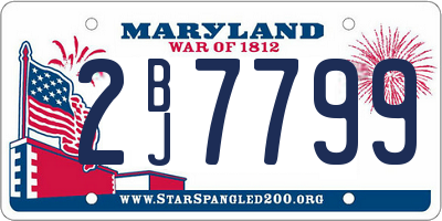 MD license plate 2BJ7799