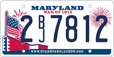 MD license plate 2BJ7812